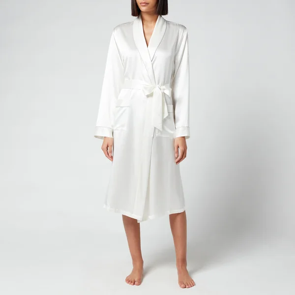 Lunar Silk Robe - Pearl White