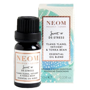 Neom Wellbeing London Scent To De-Stress Ylang Ylang, Vetivert & Tonka Bean Essential Oil Blend 10ml